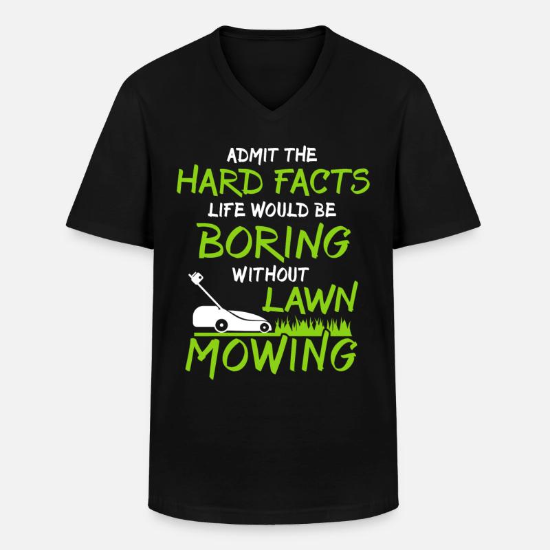 Rasenmäher - Männer-T-Shirt mit V-Ausschnitt - Schwarz