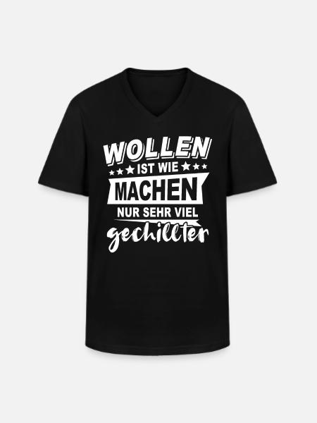 Lustige Sprüche - Männer-T-Shirt mit V-Ausschnitt - Schwarz