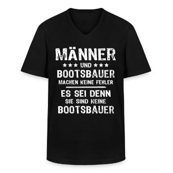 Bootsbauer - Männer-T-Shirt mit V-Ausschnitt - Schwarz - Vorne - AI Model Male 178 dark (178cm)
