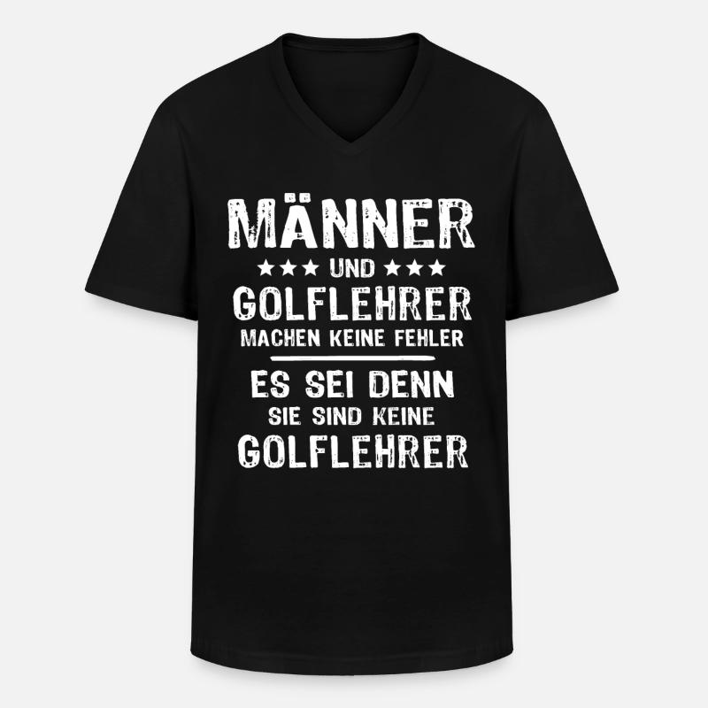 Golflehrer - Männer-T-Shirt mit V-Ausschnitt - Schwarz