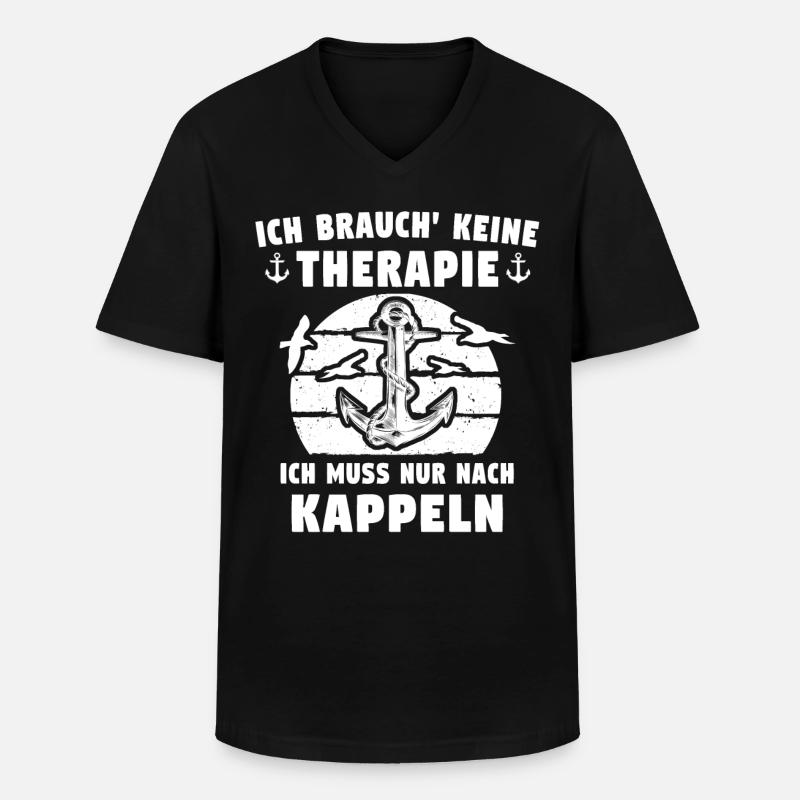 Kappeln Sprüche Kappelner - Männer-T-Shirt mit V-Ausschnitt - Schwarz