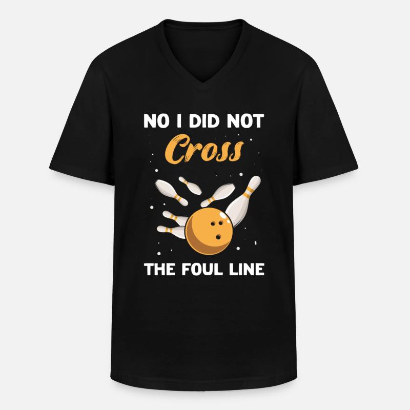 Bowling Player - Männer-T-Shirt mit V-Ausschnitt - Schwarz