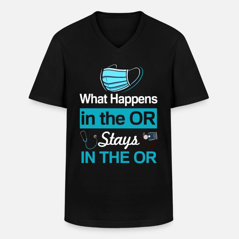 Scrub Tech OP-Techniker Chirurgischer Technologe - Männer-T-Shirt mit V-Ausschnitt - Schwarz