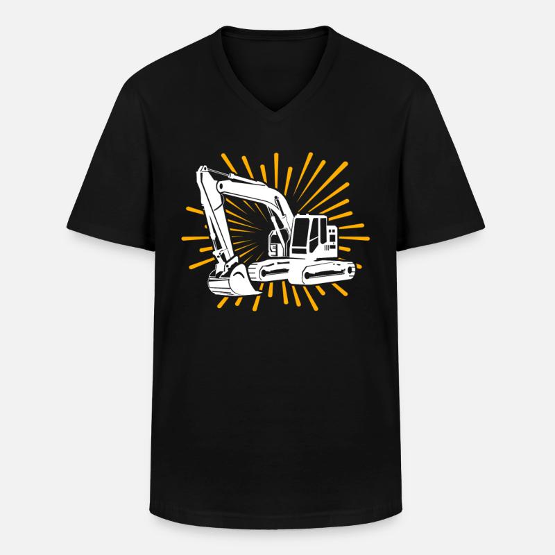 Bagger - Männer-T-Shirt mit V-Ausschnitt - Schwarz