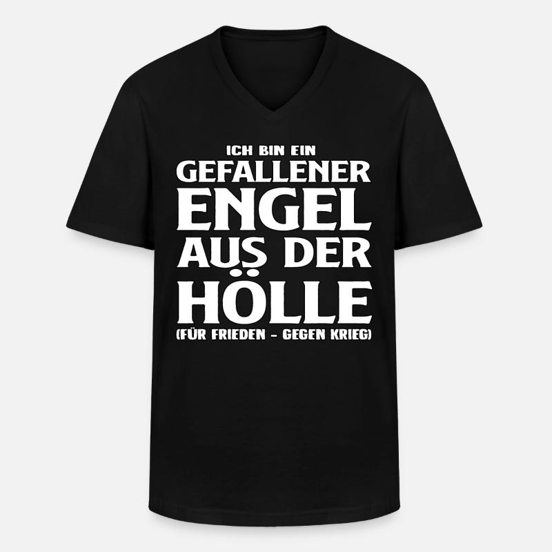 Gefallener Engel - Männer-T-Shirt mit V-Ausschnitt - Schwarz
