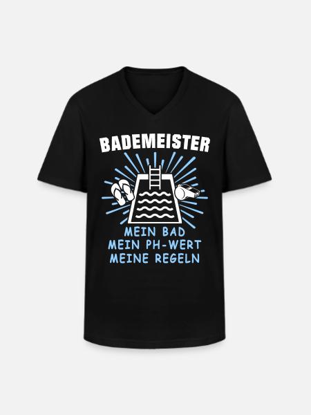 Bademeister - Männer-T-Shirt mit V-Ausschnitt - Schwarz