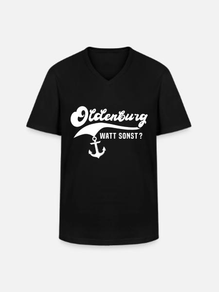 Oldenburg Oldenburger - Männer-T-Shirt mit V-Ausschnitt - Schwarz