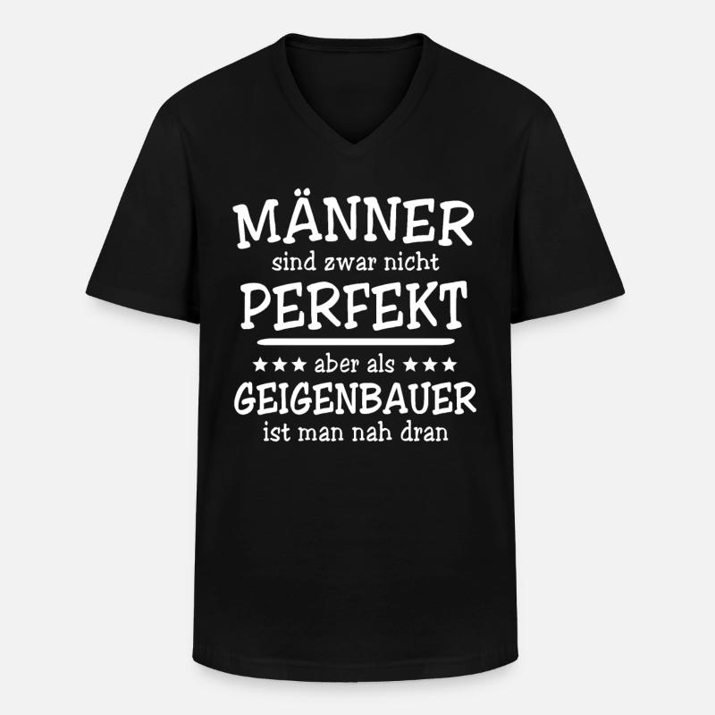 Geigenbauer Männer - Männer-T-Shirt mit V-Ausschnitt - Schwarz