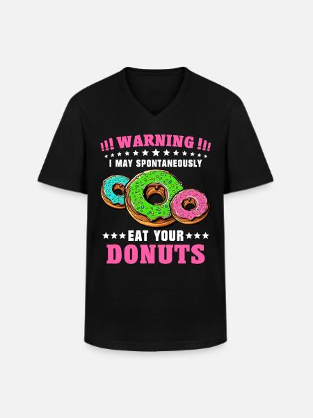 Doughnut Donut Lover Donuts - Men's V-Neck T-Shirt - black
