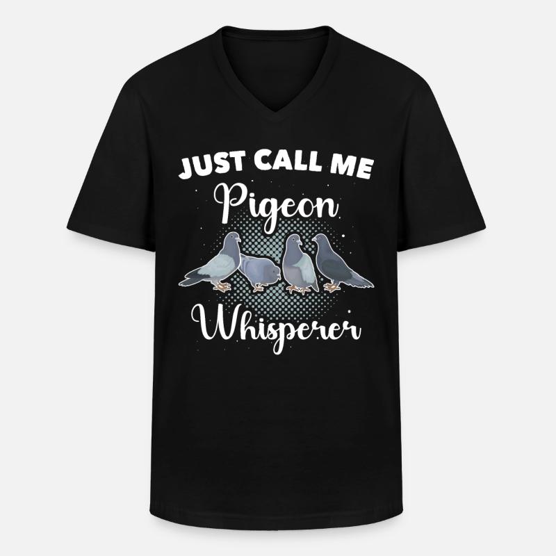 Taube Taubenzüchter - Männer-T-Shirt mit V-Ausschnitt - Schwarz