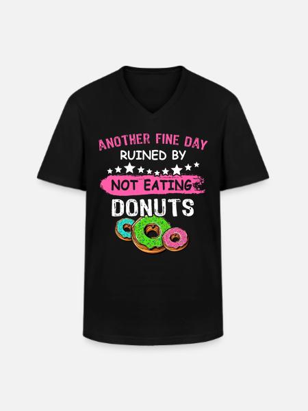Donut Doughnut - Men's V-Neck T-Shirt - black