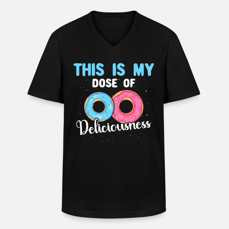 Donuts Doughnuts - Männer-T-Shirt mit V-Ausschnitt - Schwarz