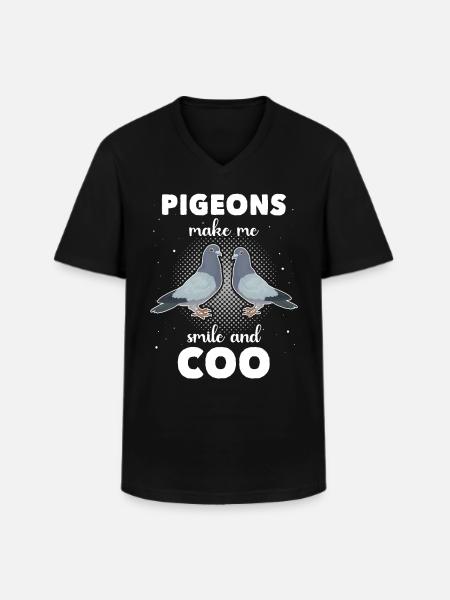 Pigeons Pigeon fanciers - Men's V-Neck T-Shirt - black