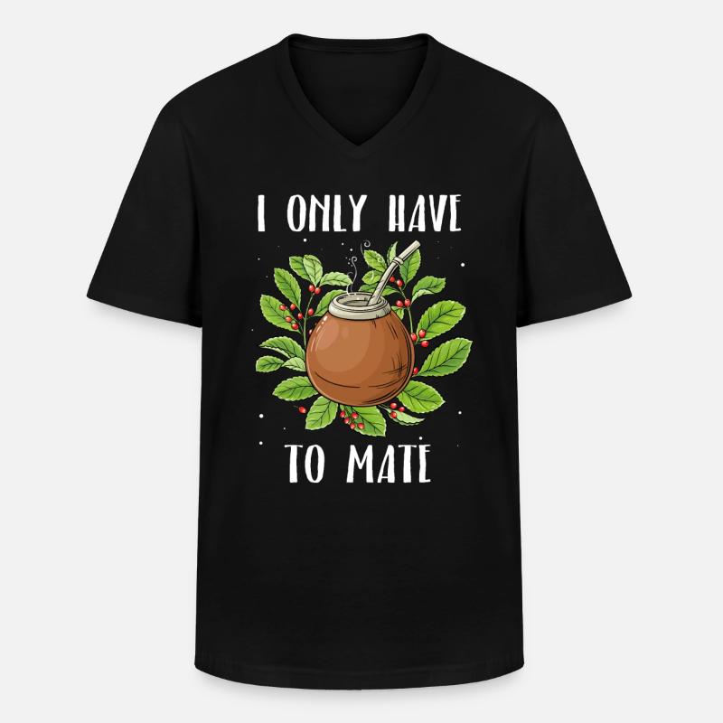 Mate Tee - Männer-T-Shirt mit V-Ausschnitt - Schwarz