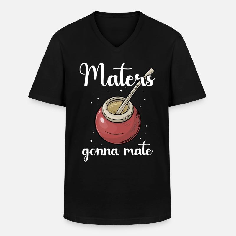 Yerba Mate Tee - Männer-T-Shirt mit V-Ausschnitt - Schwarz