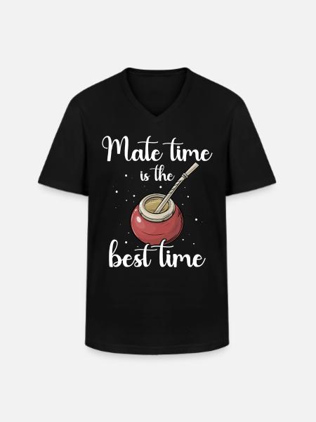 Yerba mate Bombilla - Men's V-Neck T-Shirt - black