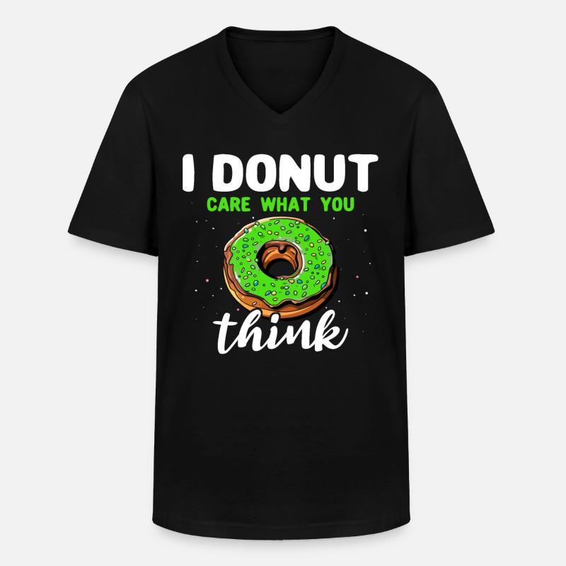 Donuts Sprüche Doughnuts - Männer-T-Shirt mit V-Ausschnitt - Schwarz
