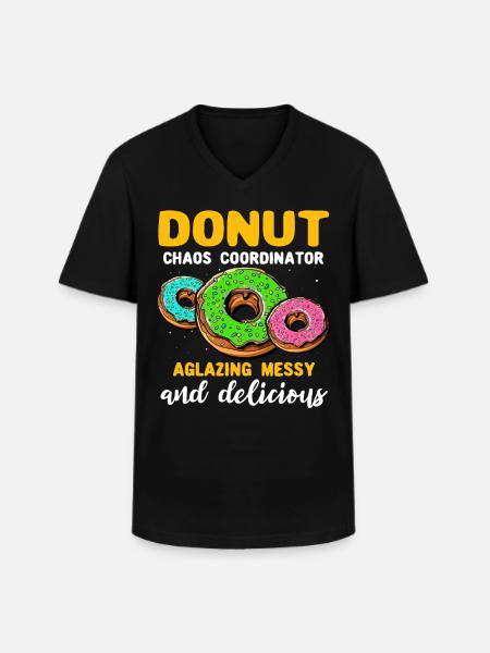 Donut Donut Lover - Men's V-Neck T-Shirt - black