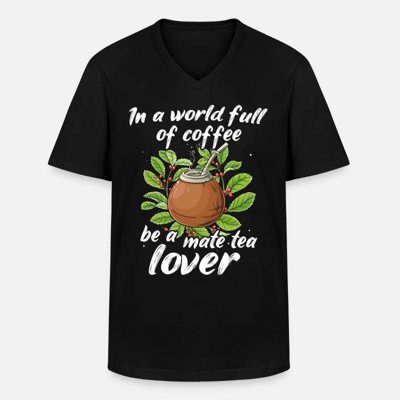 Mate Tee - Männer-T-Shirt mit V-Ausschnitt - Schwarz
