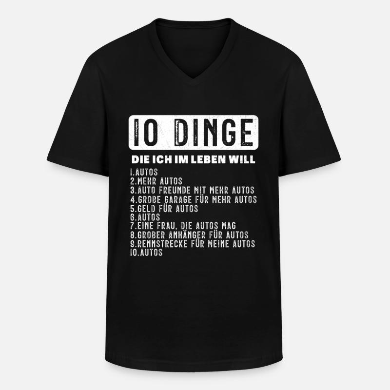 Auto Tuning Schrauber - Männer-T-Shirt mit V-Ausschnitt - Schwarz
