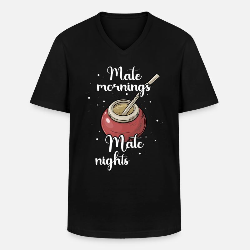 Yerba Mate Tee - Männer-T-Shirt mit V-Ausschnitt - Schwarz