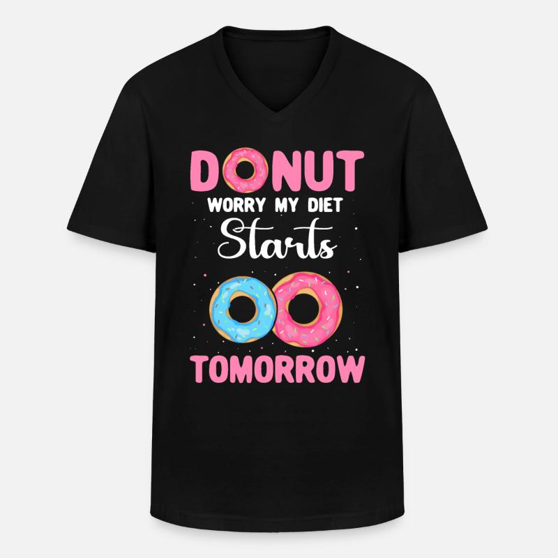 Doughnut Love Donuts - Männer-T-Shirt mit V-Ausschnitt - Schwarz
