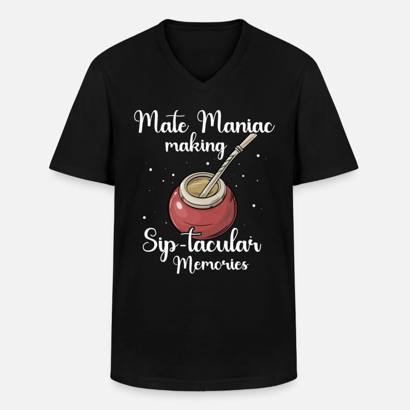 Mate Tee Sprüche - Männer-T-Shirt mit V-Ausschnitt - Schwarz