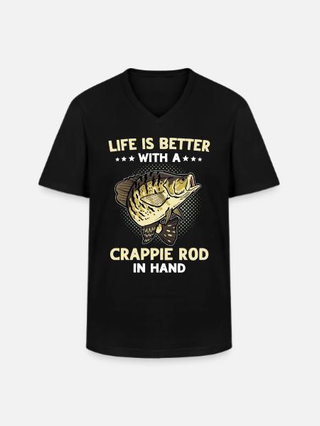 Sunfish Fishing Crappie Fishing - Men's V-Neck T-Shirt - black