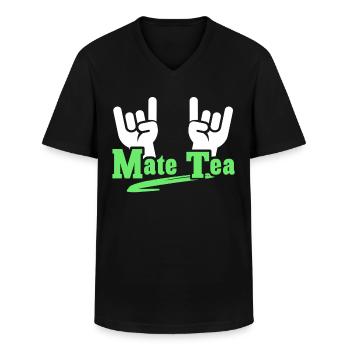 Mate Tee - Männer-T-Shirt mit V-Ausschnitt - Schwarz - Vorne - AI Model Male 178 dark (178cm)