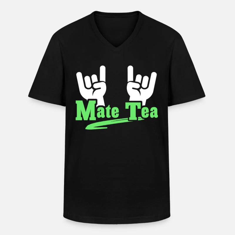Mate Tee - Männer-T-Shirt mit V-Ausschnitt - Schwarz