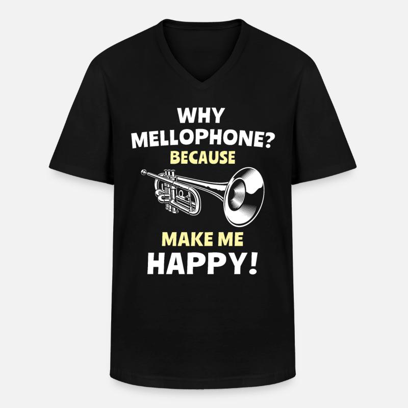 Mellophonist - Männer-T-Shirt mit V-Ausschnitt - Schwarz