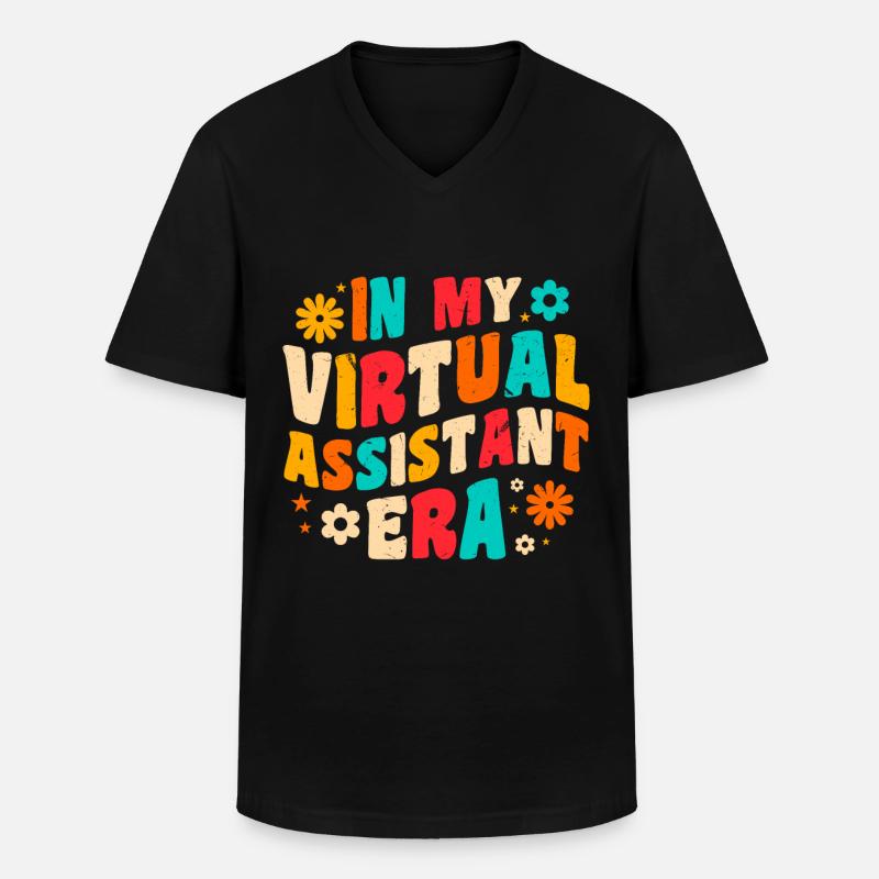 Freelancer Profession Self-employed Virtual - Men's V-Neck T-Shirt - black