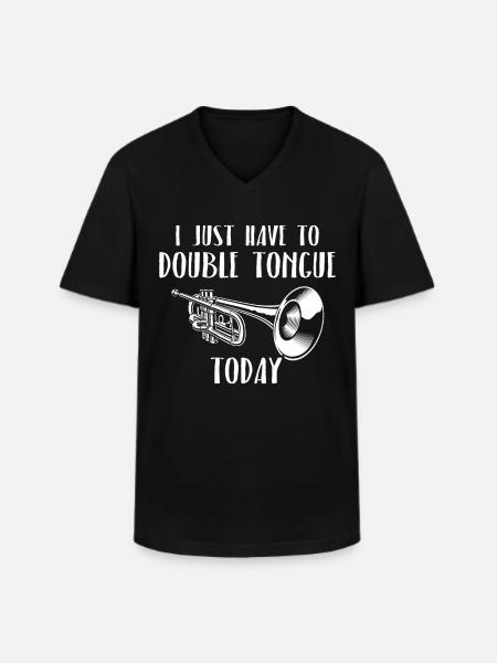 Mellophone Musician - Men's V-Neck T-Shirt - black