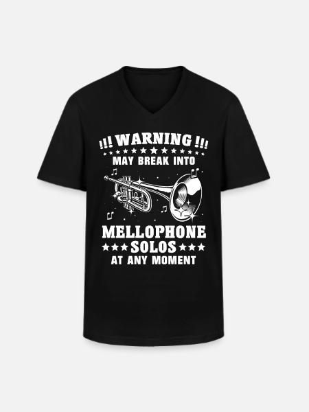 Mellophonist - Men's V-Neck T-Shirt - black