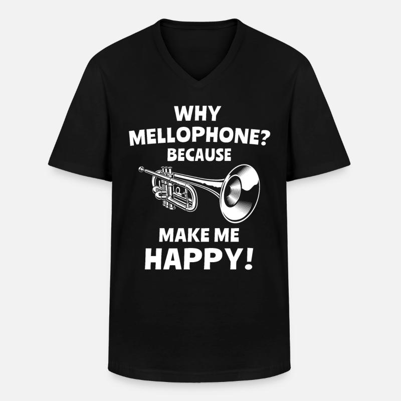 Mellophonist - Männer-T-Shirt mit V-Ausschnitt - Schwarz