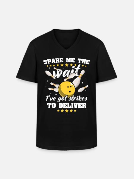 Bowling Slow Bowler - Männer-T-Shirt mit V-Ausschnitt - Schwarz