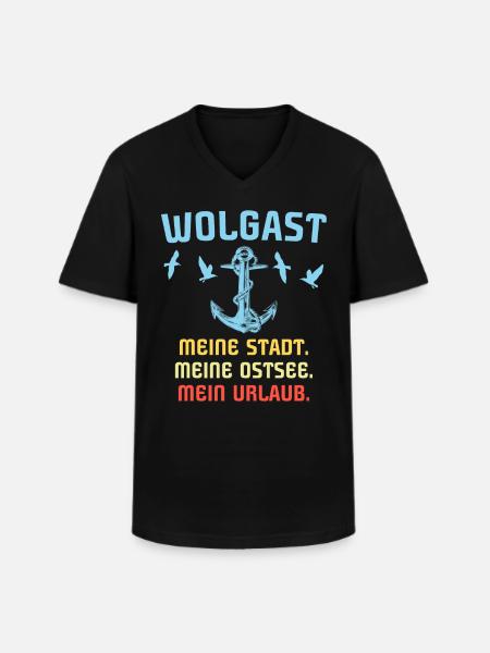 Dictons de Wolgast - T-shirt col V Homme - noir
