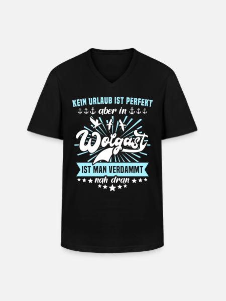 Wolgast Sayings - Men's V-Neck T-Shirt - black