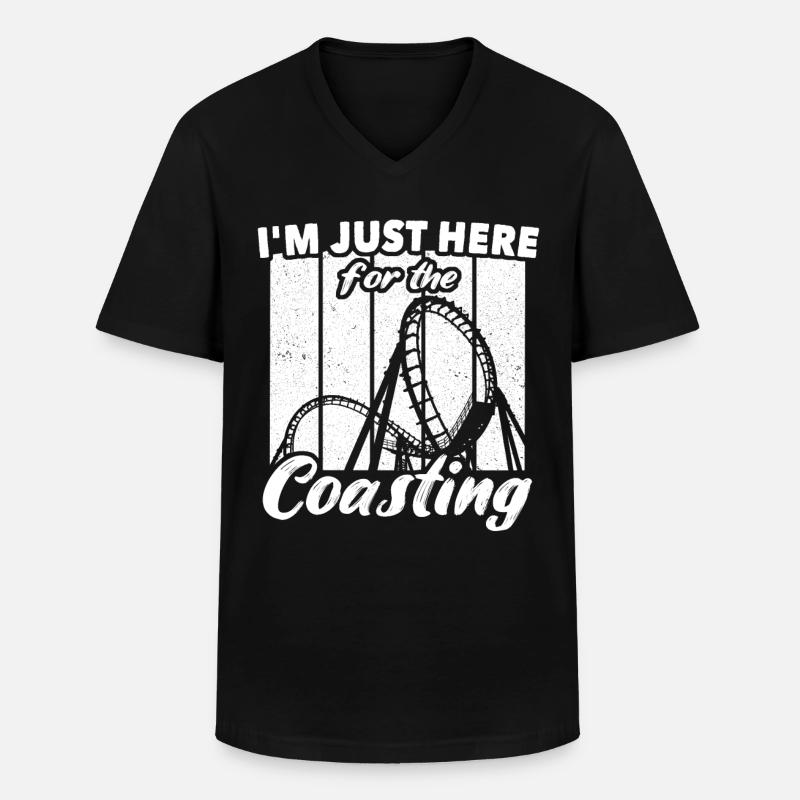 Achterbahn - Männer-T-Shirt mit V-Ausschnitt - Schwarz