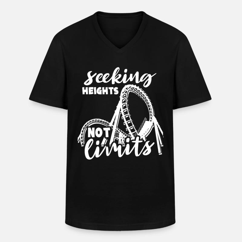 Achterbahn - Männer-T-Shirt mit V-Ausschnitt - Schwarz