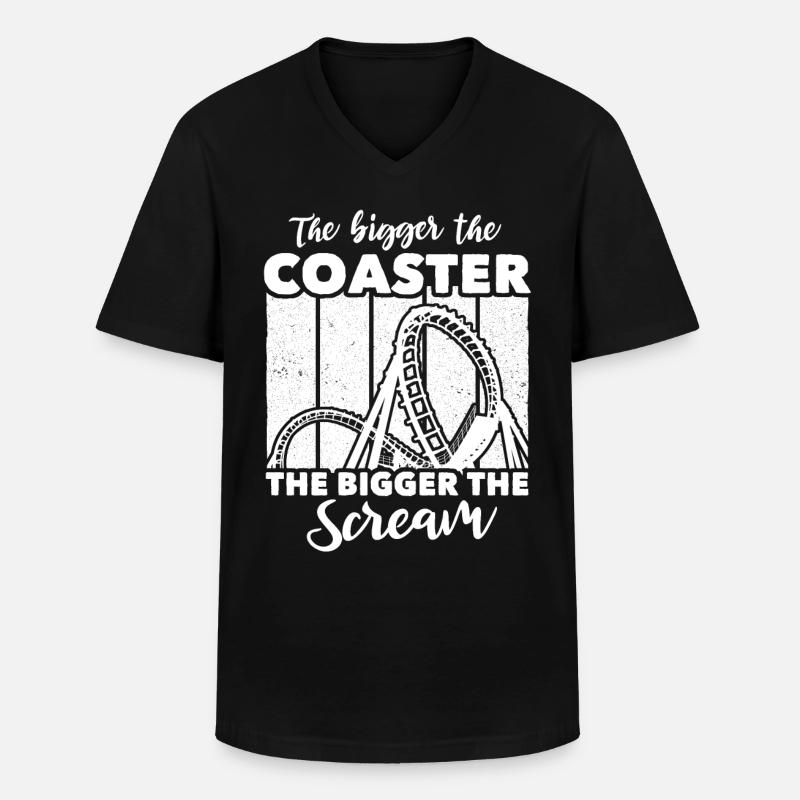 Roller Coaster - Männer-T-Shirt mit V-Ausschnitt - Schwarz