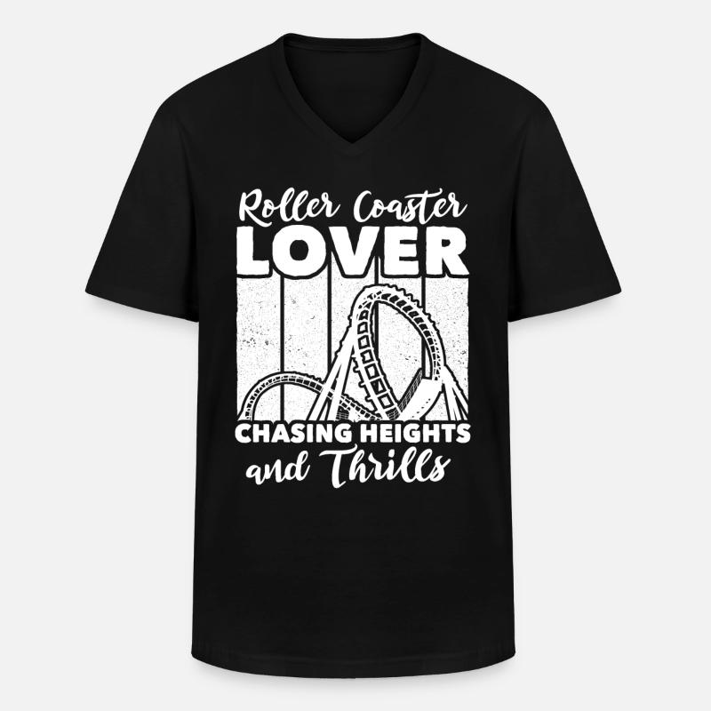 Roller Coaster - Männer-T-Shirt mit V-Ausschnitt - Schwarz