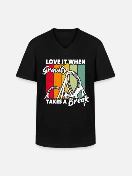 Achterbahn Roller Coaster - Men's V-Neck T-Shirt - black
