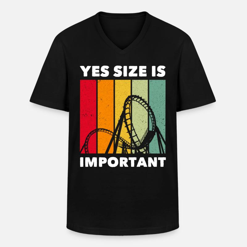 Achterbahn Roller Coaster - Männer-T-Shirt mit V-Ausschnitt - Schwarz