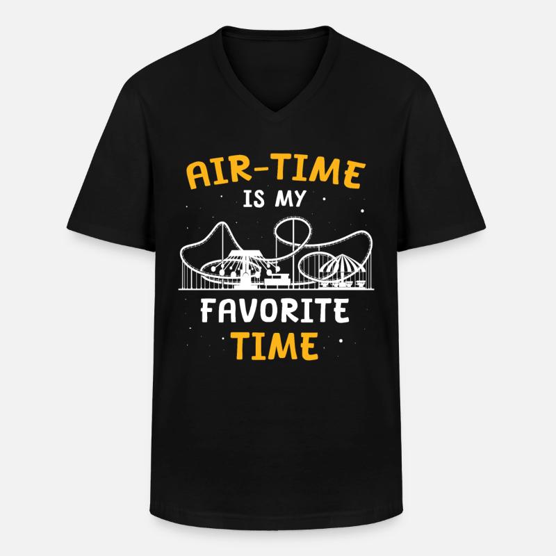 Achterbahn Roller Coaster - Männer-T-Shirt mit V-Ausschnitt - Schwarz