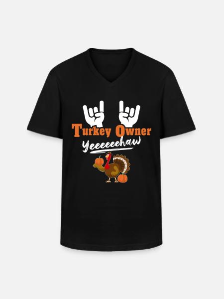 Truthahn Turkey - Men's V-Neck T-Shirt - black