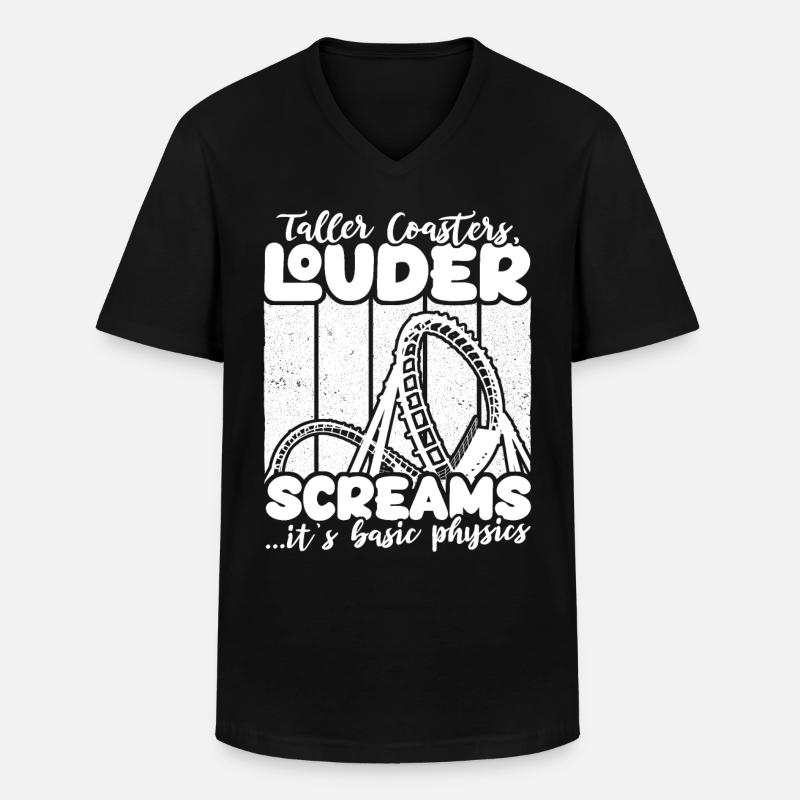 Achterbahn Roller Coaster - Men's V-Neck T-Shirt - black