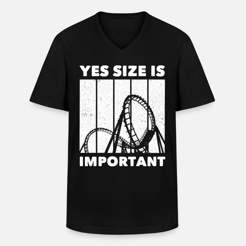 Achterbahn Achterbahnfahrer - Männer-T-Shirt mit V-Ausschnitt - Schwarz