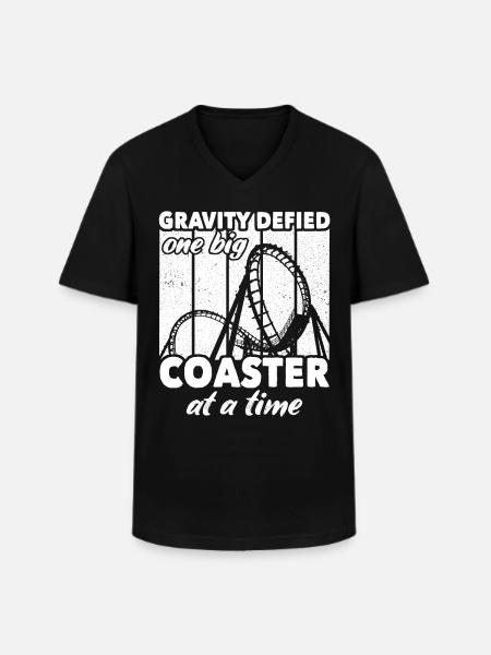 Achterbahn Achterbahnfahrer - Männer-T-Shirt mit V-Ausschnitt - Schwarz