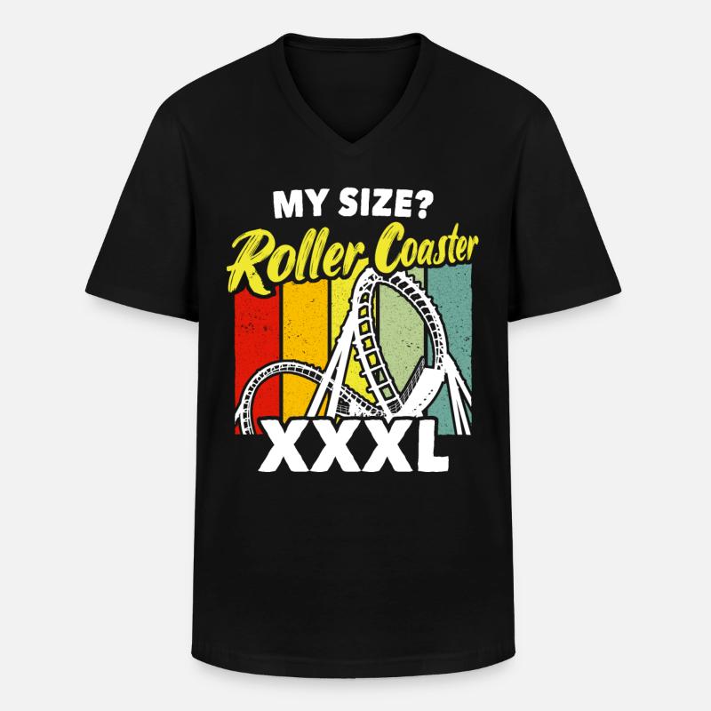 Roller Coaster Roller Coaster Riders - Men's V-Neck T-Shirt - black